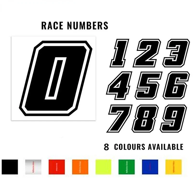 

Cool Racing Number Decals Die Cut Sticker For Car Motor Bike Truck Laptop Helmet