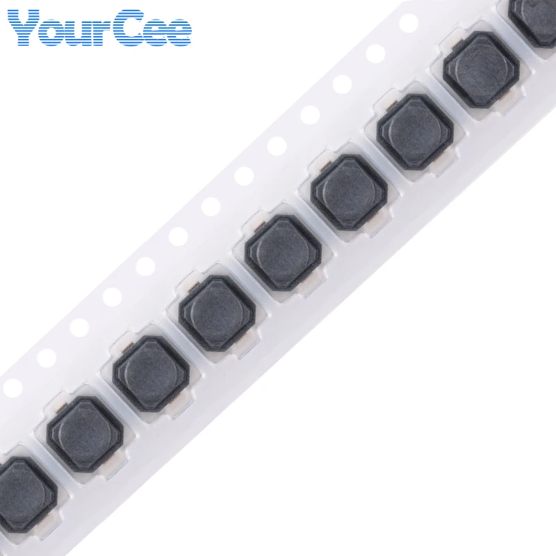 100pcs/5pcs 6*6*5 Silent Silicone Switch Mute Button Tact Switch SMD 6x6x5mm 2 Pin  Touch Push Button Tactile Micro Switch Black