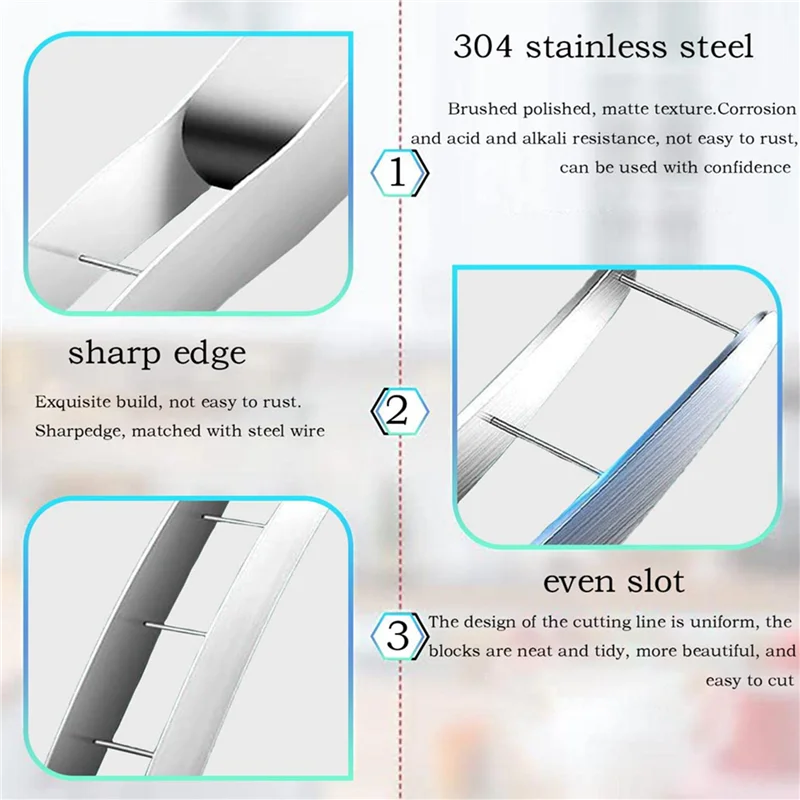 2X cortador de Wtermelon, cortador de sandía en cubos, cuchillo, bola de melón para utensilios de cocina, herramienta útil y fresca