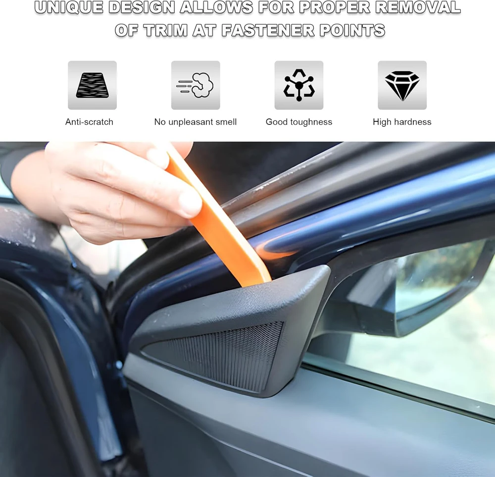 4PCS Orange Internal Plastic Tool Kit For Car Door Audio Pry Board Interior Panel Instrument Panel Fastener Removal Tool view 5
