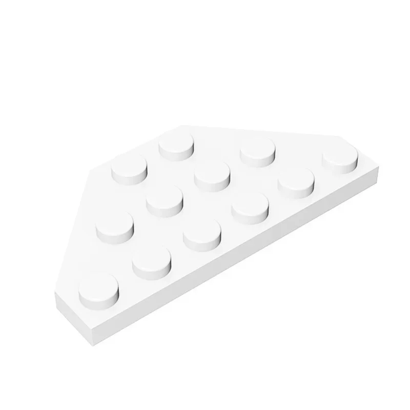 MOC 10PCS 2419 3x6 Cut Corners Stacking Substitutable Brick Wedge Plate Building Block Diverting Toys Adults Boys Holiday Gifts