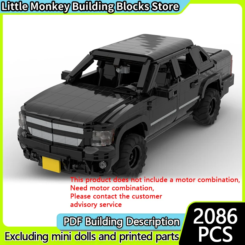 

City Car Model MOC Building Bricks Full-Size Luxury Pickup Truck Modular Technology Children Holiday Gifts Assemble Toys Suit