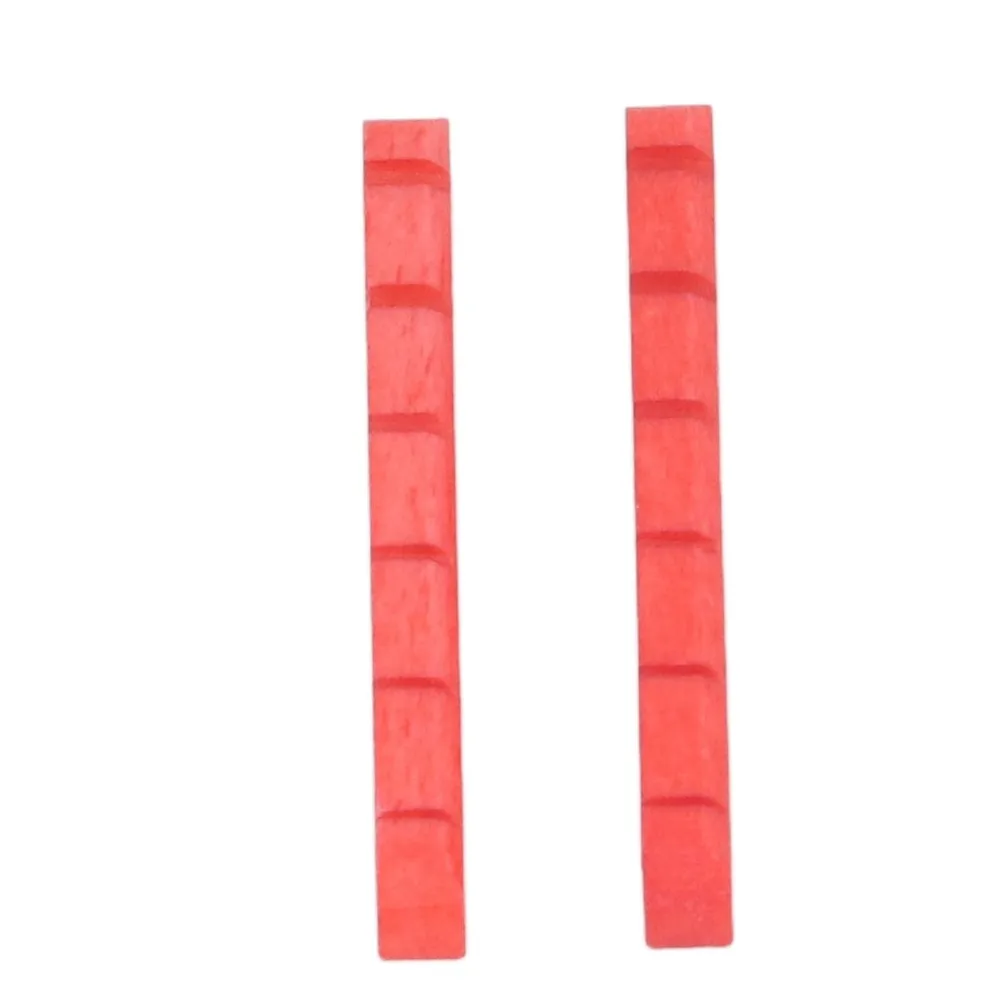 2PCS Premium 42mm Length Electric Guitar Nut 6 String Red Color Pre Slotted Guitar Nut Bone Guitar Nut Replacement For Guitar