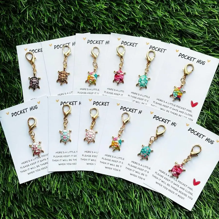 1/5/10/20/50/100pcs Turtle Keychain with Thank You Gift Card, Perfect for Teacher'S Day, Back to School Season, School Opening S