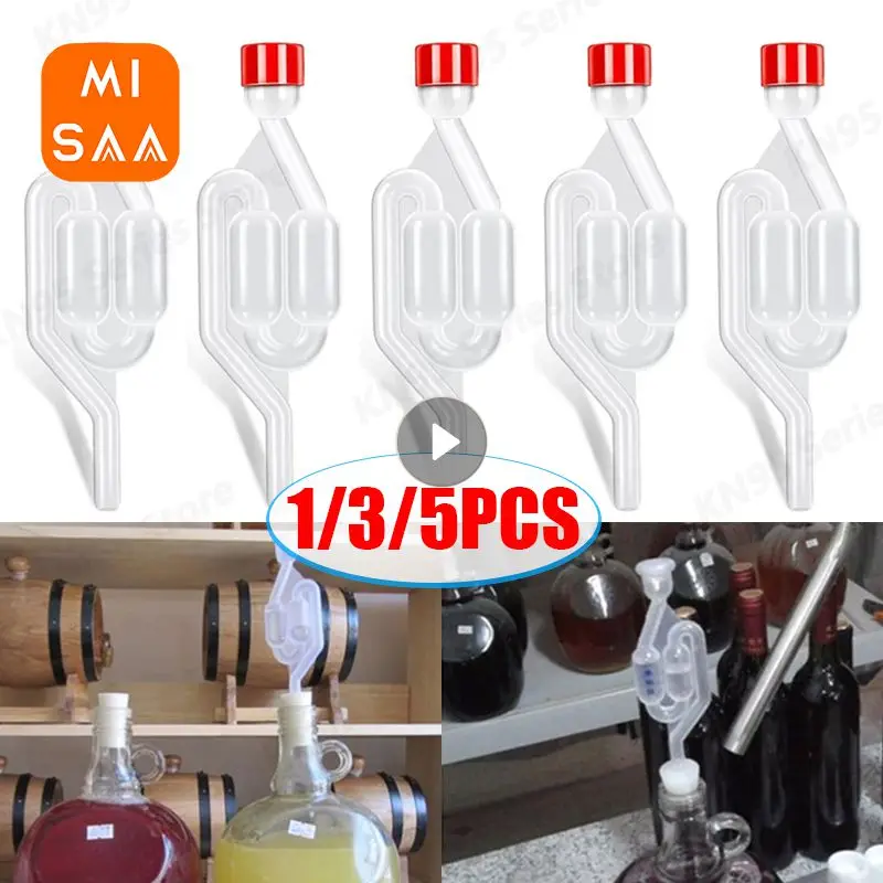 Air Lock Valve Beer Brewing One-way Wine Fermentation Check Valve Plastic Air Lock Water Seal Winemaking Exhaust Valve Fermenter