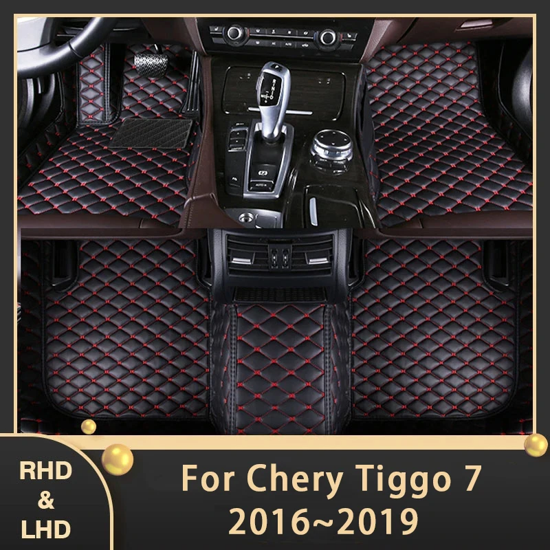 Car Floor Mats For Chirey Chery Fownix Tiggo 7 2016 2017 2018 2019 Custom Auto Foot Pads Leather Carpet Interior Accessories