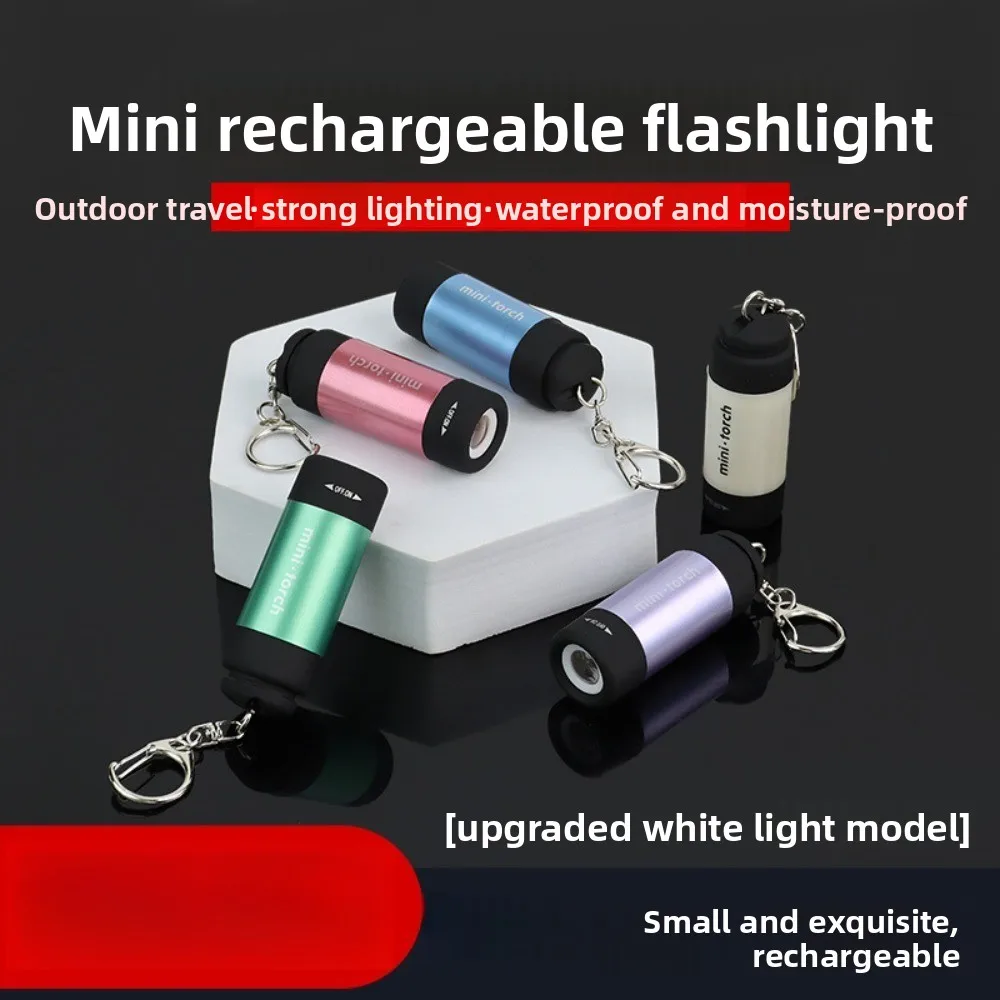 2.0 Upgraded White Light LED Flashlight Rechargeable Super Bright Mini Torch with Side Light Portable for Outdoor Home Emergency