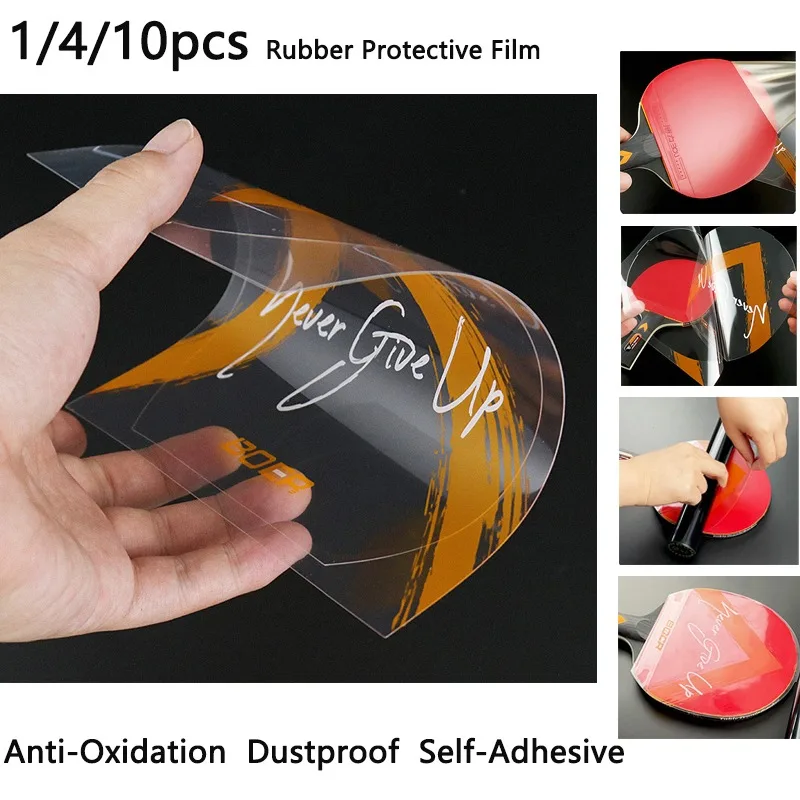 1/4/10pcs Table Tennis Racket Protective Film Sticky Dustproof Waterproof Cover Ping Pong Bat Rubber Protector Cover Accessories