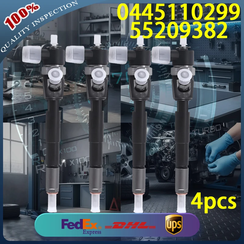 

0445110299 Common Rail Diesel Injector 55209382 for Fiat Lancia Alfa Romeo Giuiletta 2.0 JTDM 2010 Diesel Engine 4pcs