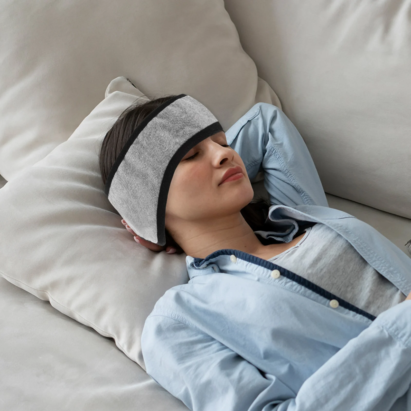 زوج واحد من قناع النوم المقاوم للصوت والضوضاء وخفيف الوزن ومحمول للبالغين أثناء السفر إلى المنزل #3