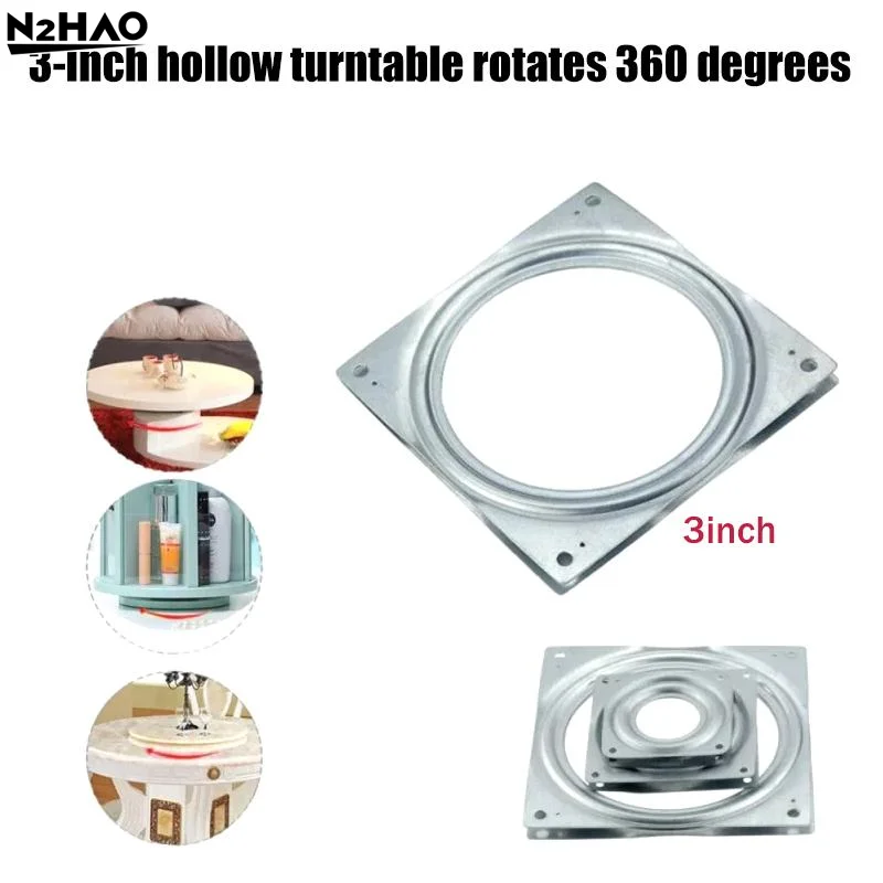 3 Inch Lazy Susan Turntable Steel Ball Bearings Stands Swivel Plate Rotating Tray For Furniture Chairs Display Cooking Tabletop