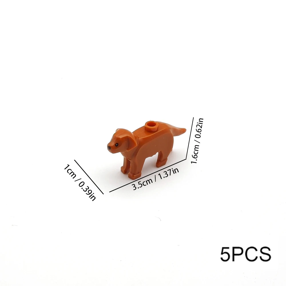 MOC Bausteine Haustiere Husky Weiß Kätzchen Welpen Bulldogge Zoo Haustier Bausteine Szene Dekoration Requisiten kinder DIY Spielzeug geschenk – Detail 14