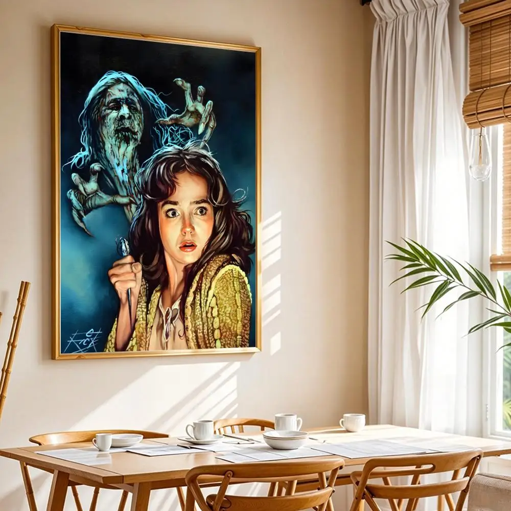 Movie Suspiria Vintage Horror Painting Calligraphy Canvas Poster Wall Art Aesthetic Home Decoration for Living Room