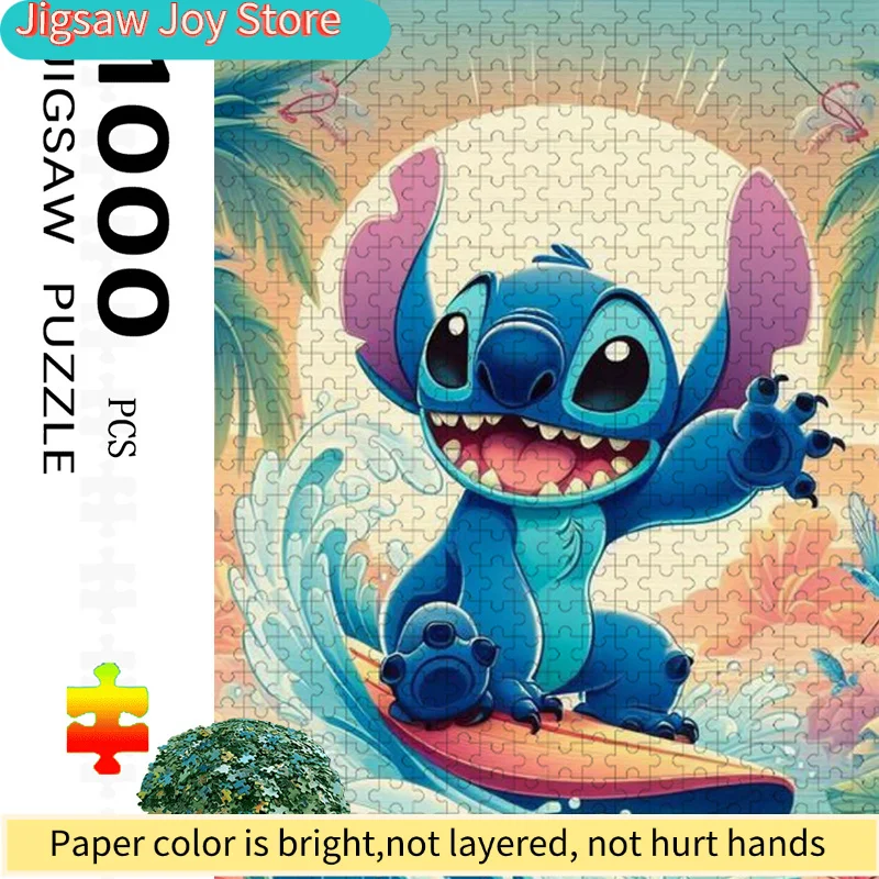 

1000pcs Colorful Landscape Stitch Jigsaw Puzzle | Vibrant Abstract Design, Cartoon Stitch Pattern, Challenging & Entertaining,