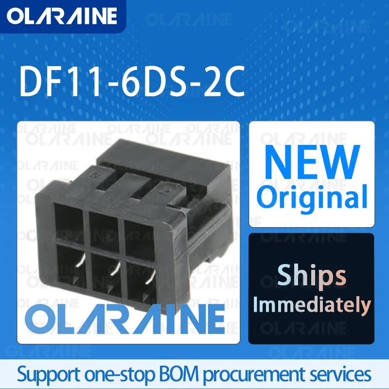 

50/200/500Pcs DF11-6DS-2C 100% brand new and original IC chip Connectors Headers and Wire Housings 6 Position 2 A