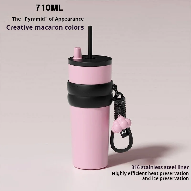 Stainless Steel Big King Thermos Cup Large Capacity Car Coffee Cup Tea Water Bottle Portable Vacuum Flasks Cups for Girls