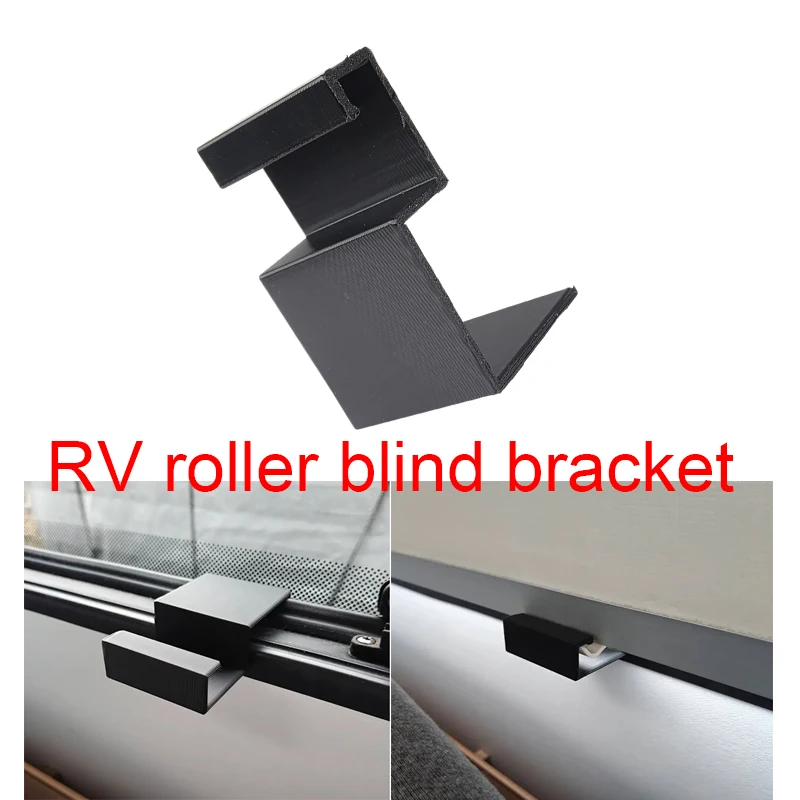 

1pc Caravan Roller Blind Bracket For RV Camping Accessories Black Plastic Stand For Roller Blind Motorhome Exterior Parts Holder