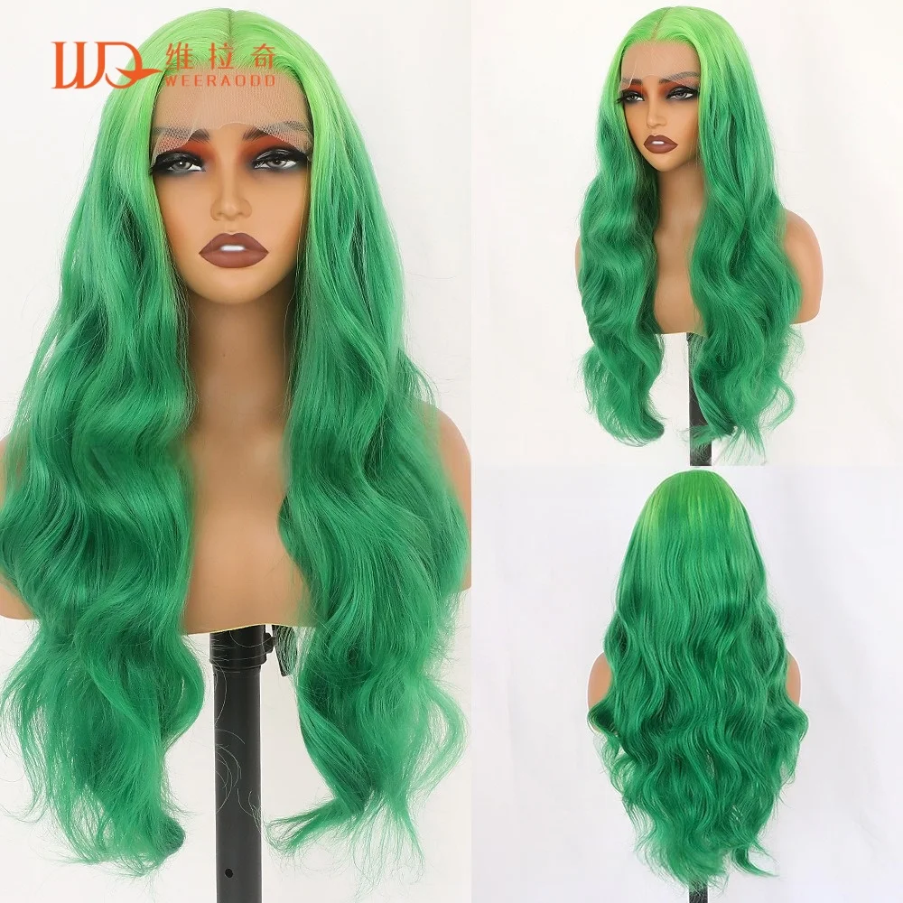 28-inch-body-wave-ombre-green-lace-front-wig-13x4-lace-frontal-glueless-heat-resistant-synthetic-dark-roots-mermaid-cosplay-wig
