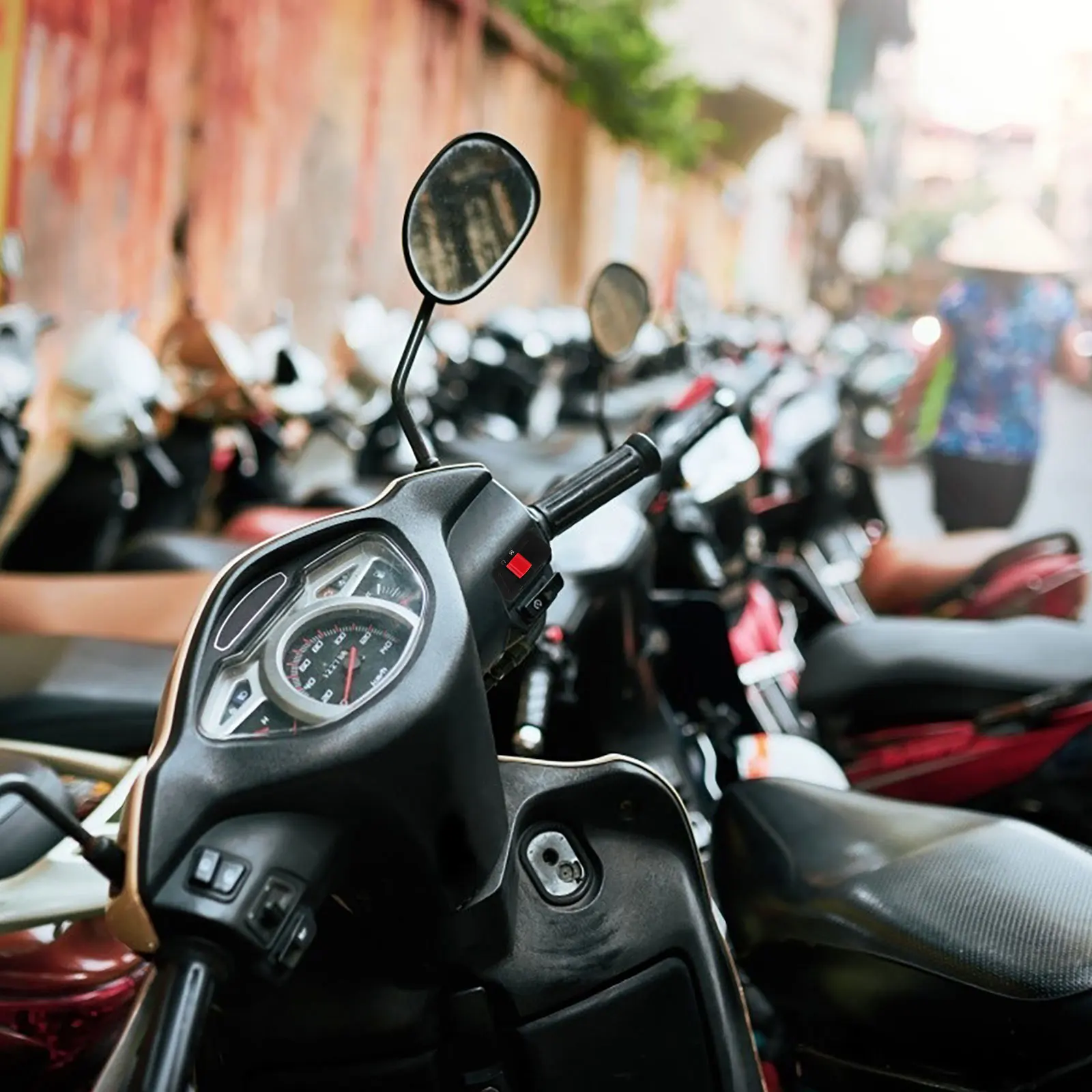 

Motorcycle Headlight Handlebar Switch Waterproof Toggle Control For Electric Scooter Brake Light Durable Universal Fit Safety