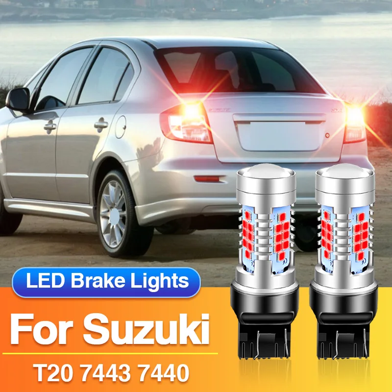 2PCS T20 7443 LED Brake Light 7440 W21/5W Tail Blub 12V for Suzuki Jimny/SX4/Liana/Wagon R/Grand Vitara 1/Grand Vitara 2/Ignis 3