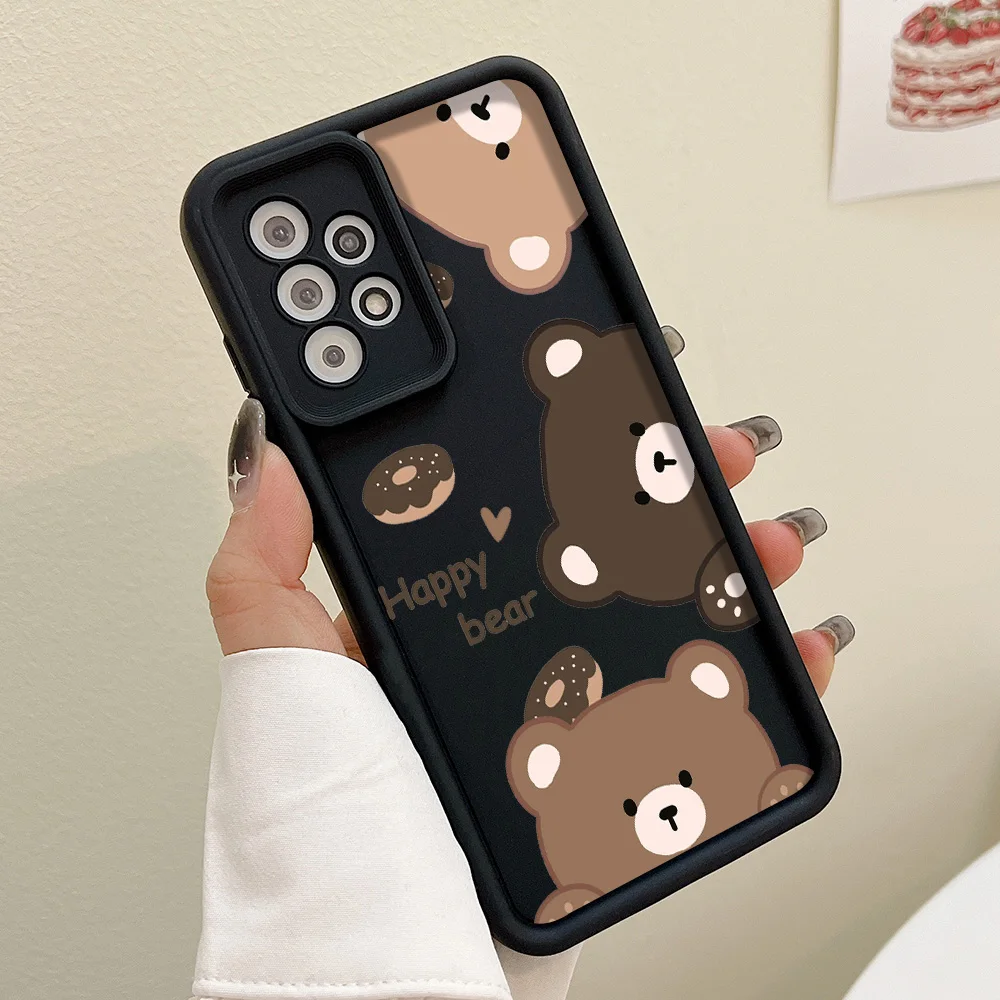 Bear Case For Samsung A55 5G A54 A53 S24 Ultra Plus S23 S21 S20 FE A52 A35 A34 A15 A13 A14 A05s A32 A24 A23 A25 A73 TPU Covers