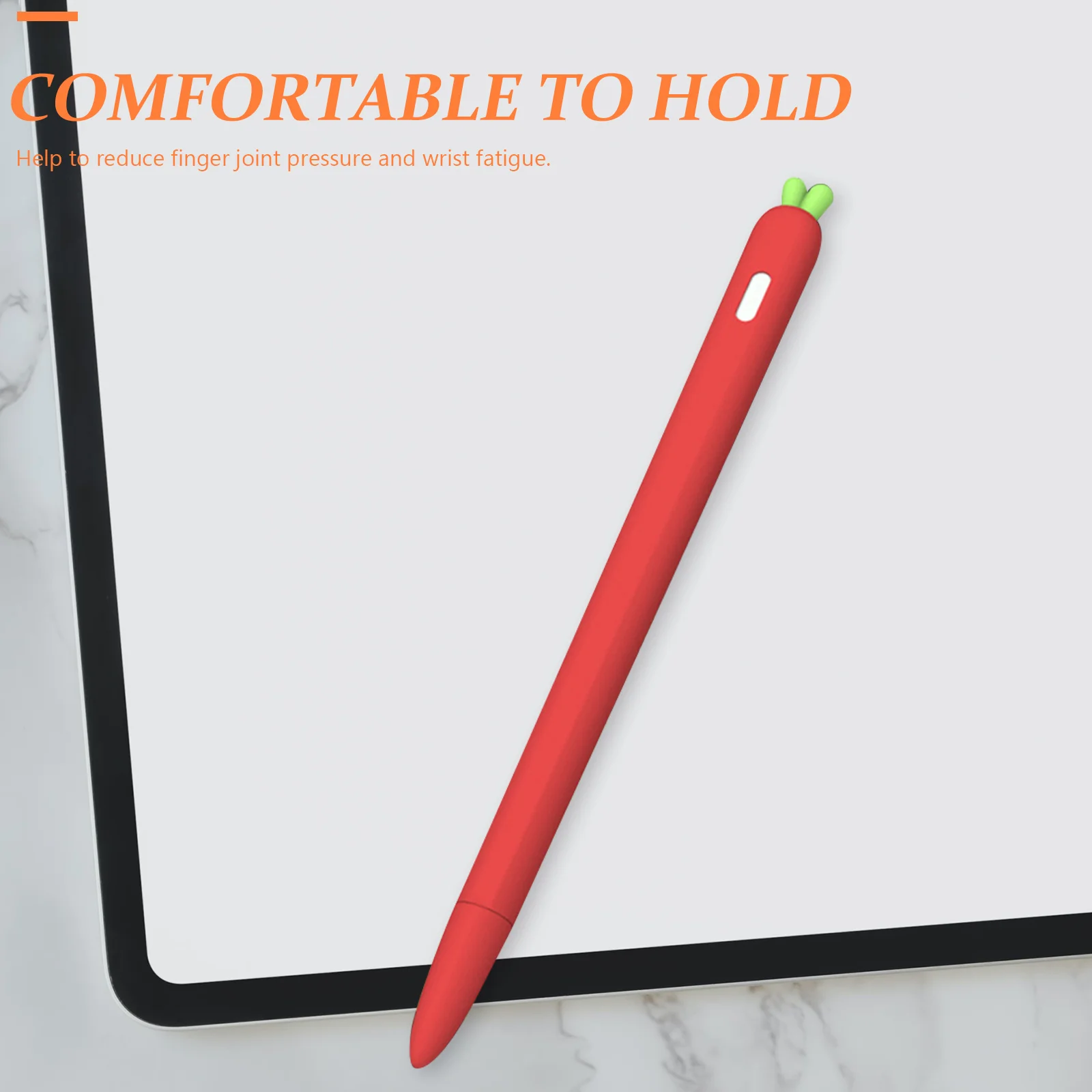

Carrot Shaped Stylus Sleeve Silicone Protective Cover For Pencil 2 Anti Slip Grip Shockproof Scratch Resistant Lightweight