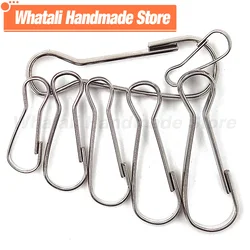 100Pcs Spring Clip Buckle Snap Hooks Metal For Keyring Keychain Purse Zipper Pull Lanyards Paracord Badge Accessory