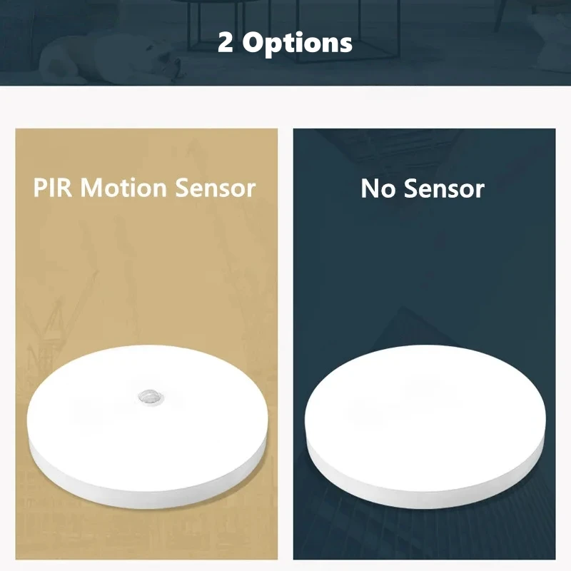 Lámpara de techo LED impermeable con Sensor PIR, 20W, 30W, luz ultrafina para baño, garaje, luces de pared para pasillo y balcón al aire libre