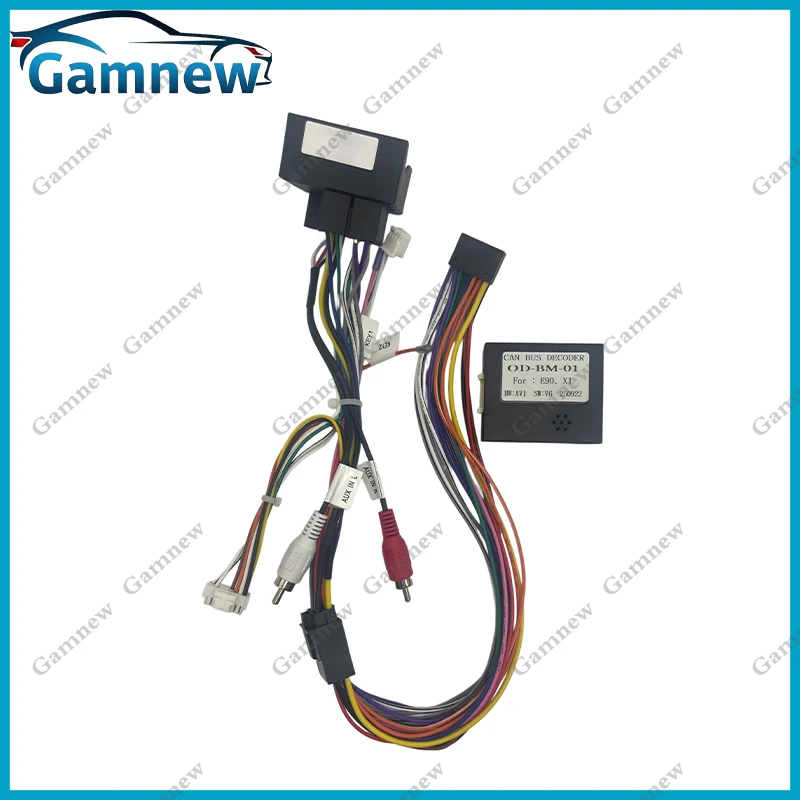 Gamnew Car 16pin Wiring Harness Adapter Canbus Box Decoder Android Radio Power Cable For BMW 1 F20 F21 BMW3 E90 X1 E84