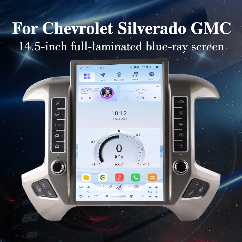 New Design 14.5 inch Android Car Radio GPS Navigation Multimedia Carplay Player for GMC Sierra Chevrolet Silverado 2013-2020