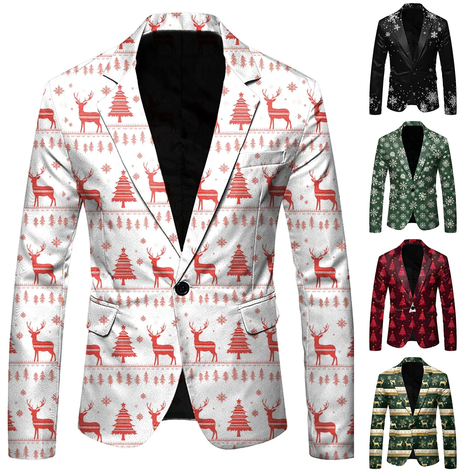 منقوشة الدعاوى للرجال الرجال دعوى عيد الميلاد رداء غير رسمية الرجال موضة تنفس مطبوعة البدلة فستان الحفلات القمم العصافير سهرة #6