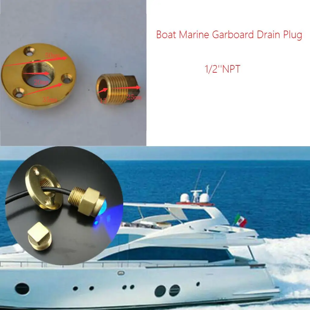 Boat Marine Garboard Drain Plug Machined Brass Fits 1