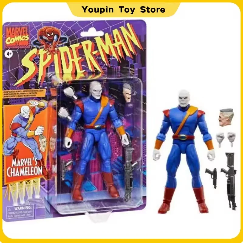 

6 Inch Marvel Legends Series Marvel'S Chameleon Action Figure Spider-Man Retro Carded Toy Desk Decor Collect Model Birthday Gift