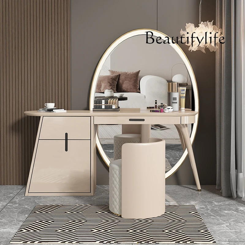 Dresser Bedroom Modern Minimalist Mirror Designer Makeup Table Light Luxury High Sense