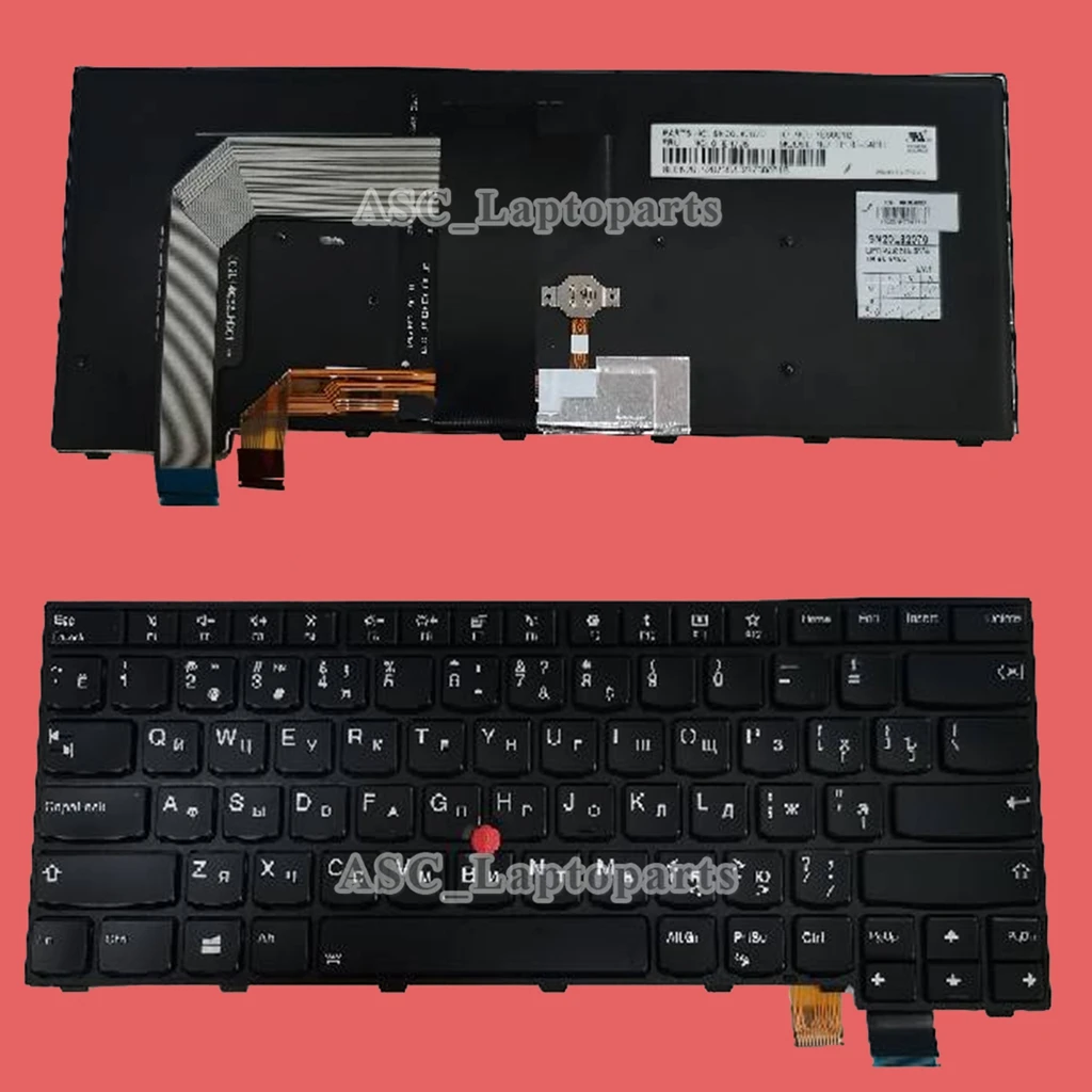 New Russian & US Keyboard For Lenovo Thinkpad 13 Gen 1, 13 Gen 2 T460S T470S Lapotp Black with Frame, BACKLIT