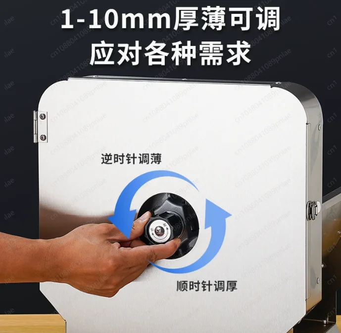 Self-contained, Adjustable Electric Vegetable Cutter, Vegetable and Fruit Slicer, Stainless Steel Multi-purpose Processing
