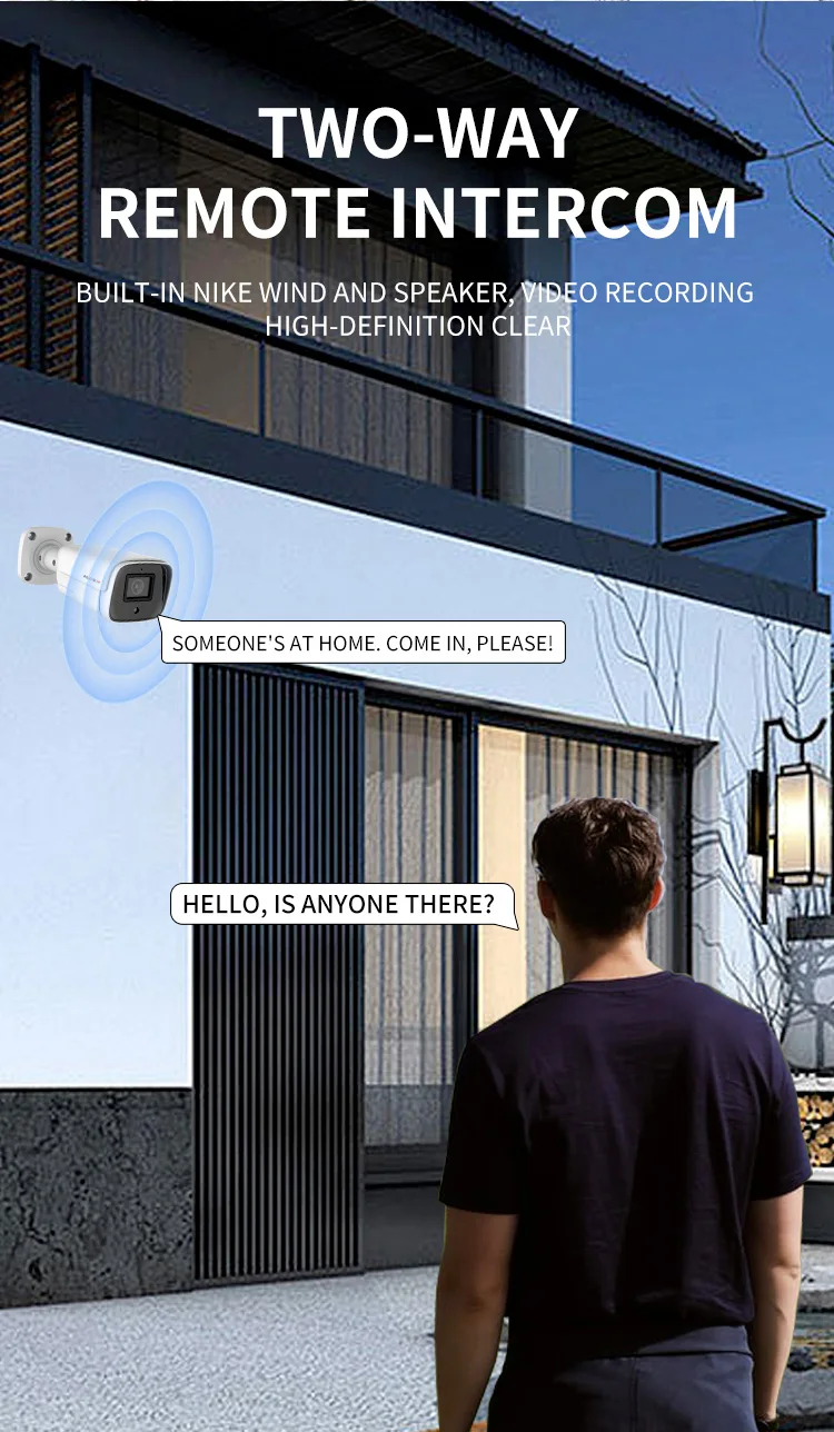 HKWASION H.265 2MP DVR surveillance camera IP66 level waterproof cctv camera system