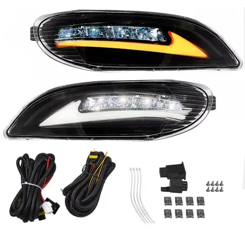 LED Fog Lights with Daytime Running Lights and Dynamic Turn Signal for Toyota Camry 20022004 Corolla 20052008 Solara 20022003 H