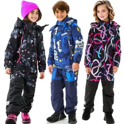 European single children's one-piece ski suit, boys and girls' one-piece ski suit, waterproof, windproof, warm outdoor adult ski