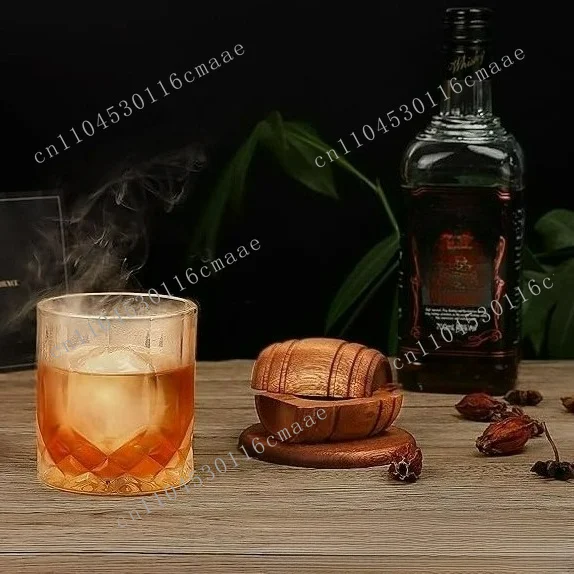 Suitable for smoker sawdust set Wood cover barrel smoker set
