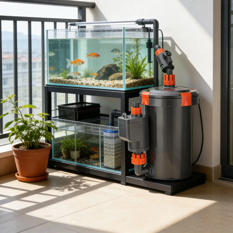 220V-240V Ultra-Quiet Aquarium Filters External Pump Aquarium Filter Bucket Silent Filter Barrel for Fish Tank Grass Accessories