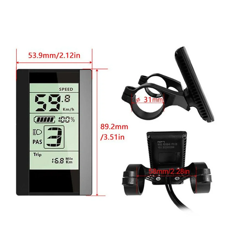 

Model 800S Electronic Display System Designed Specifically to Fit For Bafang's HD Mounted Electric Bike Motors