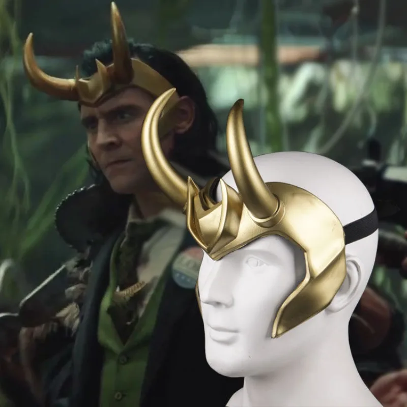 Marvel The Avengers Loki Helmet Mask Creative Personality Halloween Christmas Cosplay Props Party Party Headwear Gift Wholesale