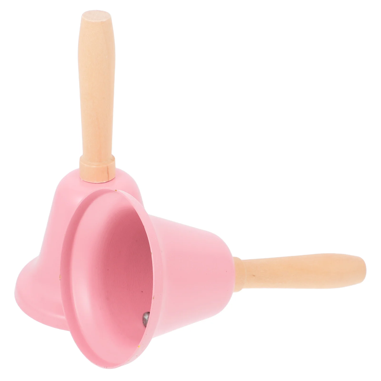 2pcs Iron Bells Red Enamel Handheld Christmas Rattle Restaurant Call Bell for School Classroom Alarm Tea Service for School