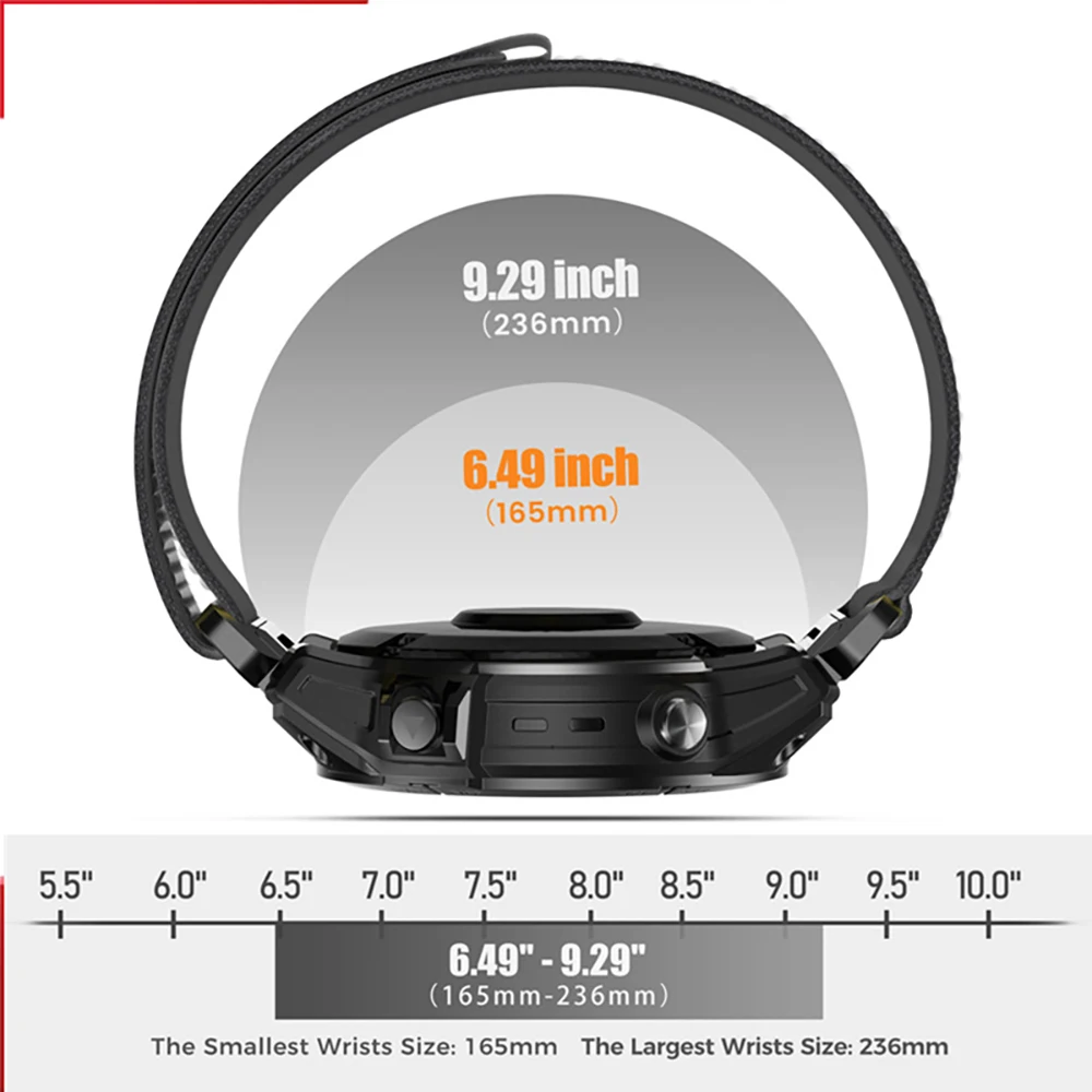 26 22mm Quickfit Nylon Watchband Strap For Garmin Fenix 7 7X Pro 6X 5X/Epix Pro Gen2 51mm 47mm forerunner 955 965