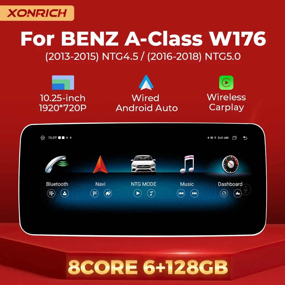 W176 Android Autoradio mit 10,25 Zoll IPS-Display: Perfekte Integration für Mercedes W176 (2013–2018)