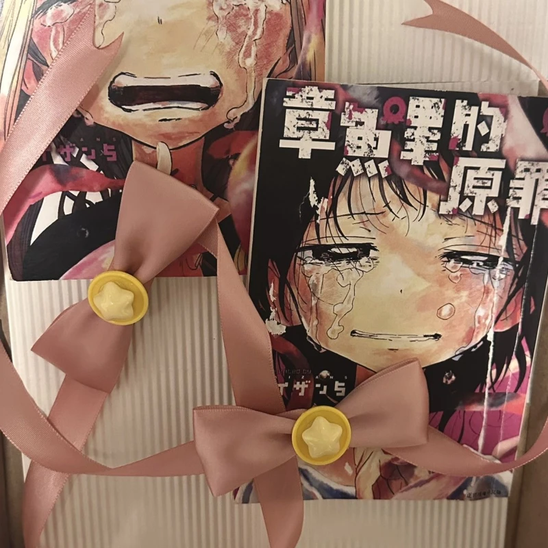 

Anime Takopi’s Original Sin Cosplay Headwear Kawaii Pink Hairclips Hairpins Silk Ribbon Jewelry Girl Hair Accessories Prop Gift