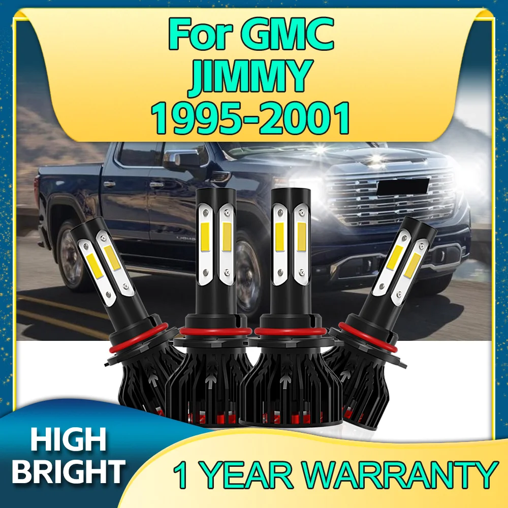 

2/4Pcs 6000K HB3 HB4 CANBUS Bulb Led Lamp 4Side Chip Car Headlight 30000LM For GMC JIMMY 1995 1996 1997 1998 1999 2000 2001