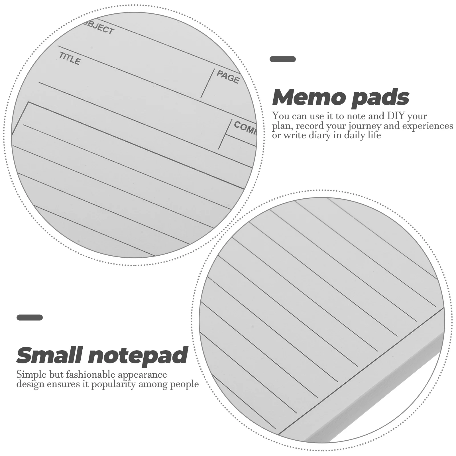 

4 Pcs Tear off Memo Pads Small Notepad Portable Pocket Notebook White Student To Do List Pad Diary Sheets Travel School Office