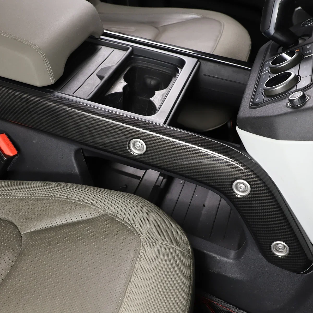 ABS Carbon Fiber For Land Rover Defender 110 2020-2025 Car Interior Modification Protection Cover Decorative Patch Accessories
